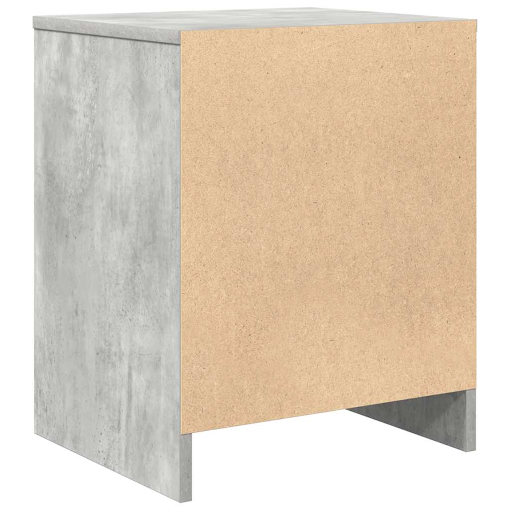 Bedside Cabinets 2 pcs with Drawer Concrete Grey 40x34x50 cm